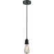 Whitney Bare Bulb 1 Light 2 inch Matte Black Mini Pendant Ceiling Light in Gray, Whitney