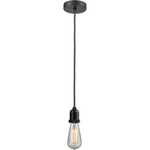 Whitney Bare Bulb 1 Light 2 inch Matte Black Mini Pendant Ceiling Light in Gray, Whitney