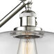 X-Large Bell 12 inch 60.00 watt Satin Nickel Swing Arm Wall Light, Franklin Restoration