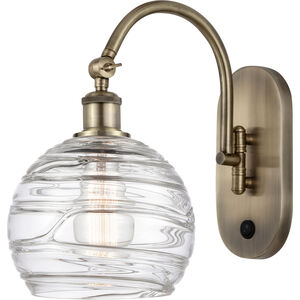 Ballston Athens Deco Swirl LED 8 inch Antique Brass Sconce Wall Light