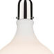 Auralume Amherst LED 15.75 inch Polished Nickel Pendant Ceiling Light in Matte White Glass