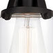 Nouveau 2 Dover 1 Light 5 inch Matte Black Mini Pendant Ceiling Light in Clear Glass