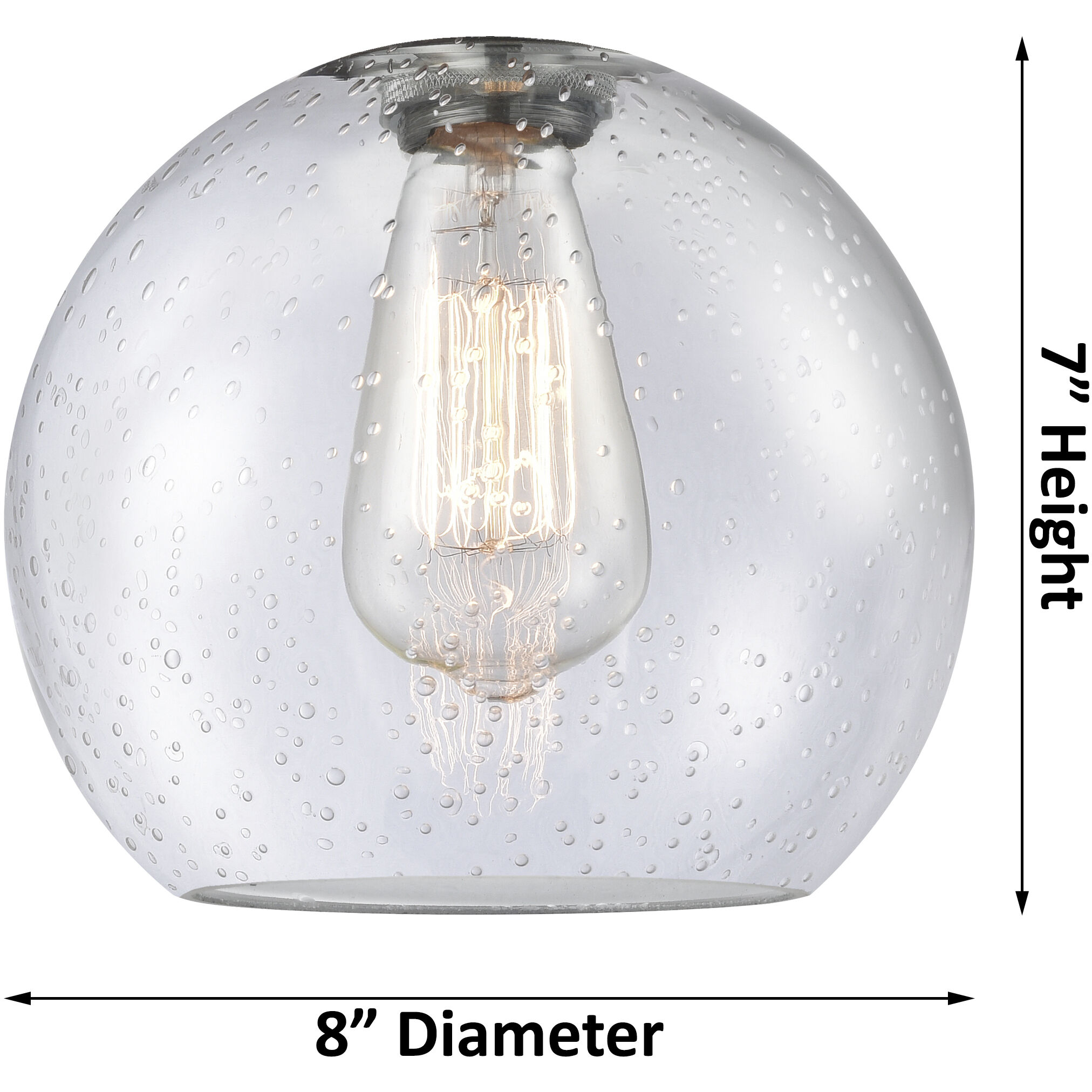 Crown Point 1 Light 8 inch Polished Nickel Flush Mount Ceiling Light in Clear Glass