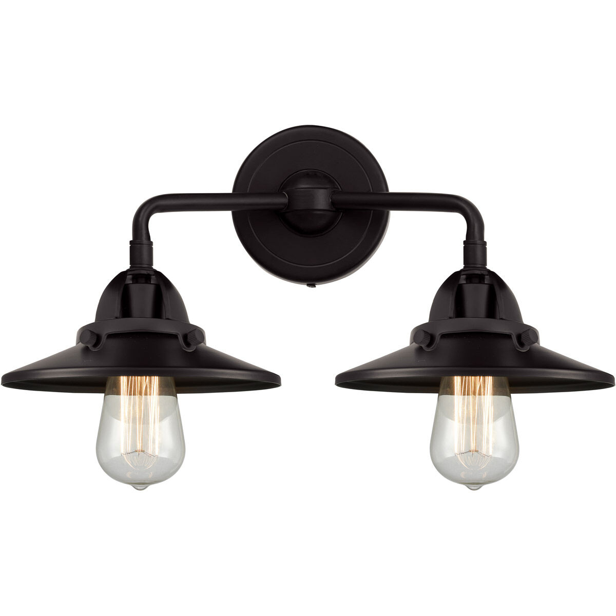 Nouveau 2 Railroad 2 Light 16 inch Oil Rubbed Bronze Bath Vanity Light Wall Light