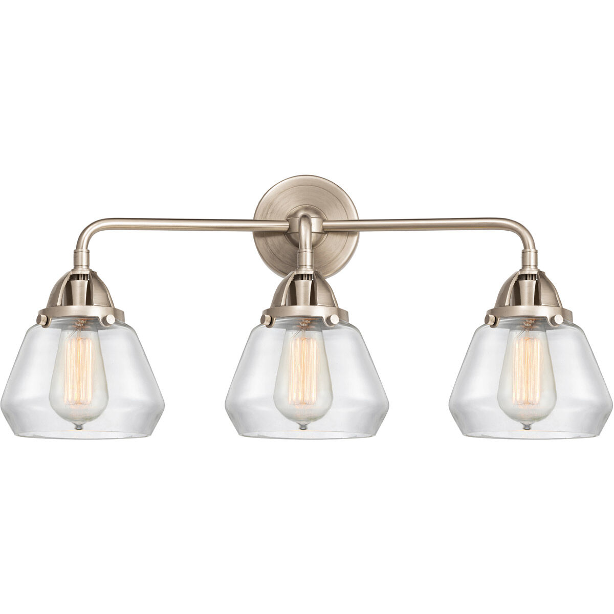 Nouveau 2 Fulton LED 24.75 inch Brushed Brass Bath Vanity Light Wall Light in Clear Glass