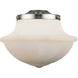 Franklin Restoration Oxford LED 12 inch Antique Copper Mini Pendant Ceiling Light in Matte White, Franklin Restoration