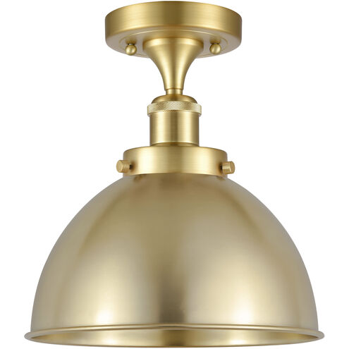 Ballston Urban LED 10 inch Satin Gold Semi-Flush Mount Ceiling Light