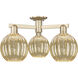 Preston 3 Light 24.5 inch Champagne Bronze Semi-Flush Mount Ceiling Light in Mercury Glass