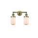 Franklin Restoration Dover LED 14 inch Antique Brass Bath Vanity Light Wall Light in Matte White Glass, Franklin Restoration