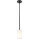 Downtown Urban Crown Point 1 Light 3.88 inch Matte Black Pendant Ceiling Light in Matte White