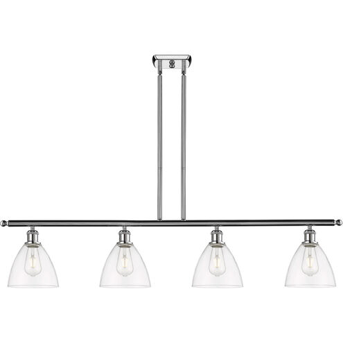 Ballston Ballston Dome LED 48 inch Polished Chrome Island Light Ceiling Light in Clear Glass