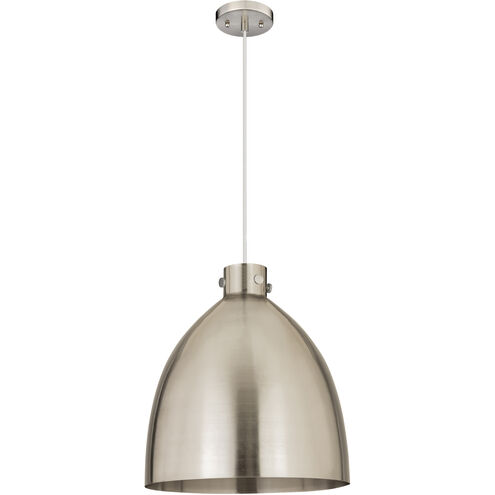 Newton Bell 1 Light 18 inch Satin Nickel Pendant Ceiling Light