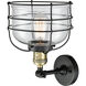 Franklin Restoration Large Bell Cage 1 Light 8 inch Black Antique Brass Semi-Flush Mount Ceiling Light in Clear with Cage, Franklin Restoration
