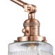Colton 30 inch 3.50 watt Antique Copper Swing Arm Wall Light, Franklin Restoration