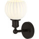 Edison White Venetian 1 Light 6 inch Oil Rubbed Bronze Sconce Wall Light