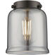 Franklin Restoration Bell 1 Light 5 inch Matte Black Mini Pendant Ceiling Light in Incandescent, Plated Smoke, Franklin Restoration