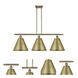 Ballston Cone LED 38.5 inch Antique Brass Island Light Ceiling Light
