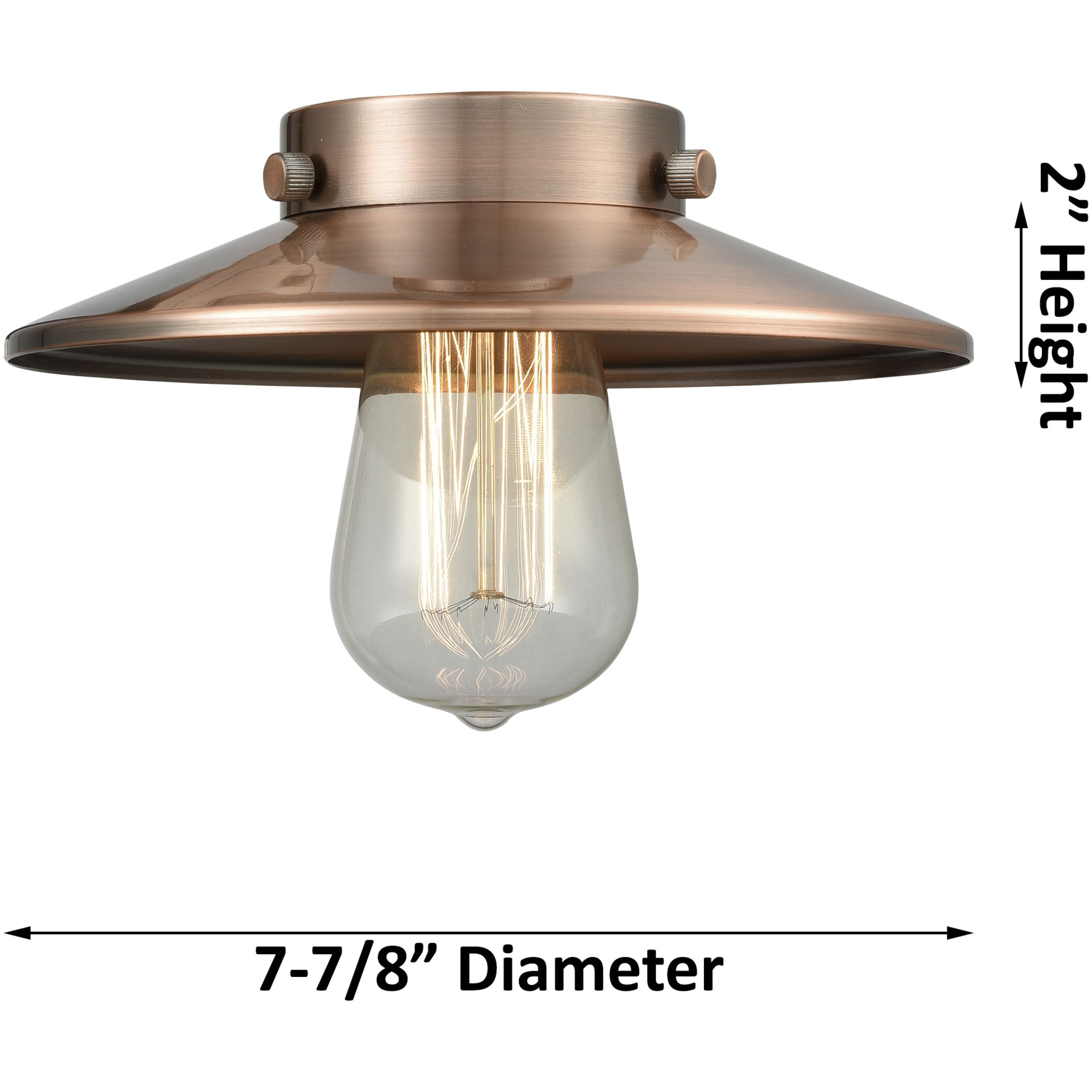 Franklin Restoration Railroad 1 Light 8 inch Oil Rubbed Bronze Semi-Flush Mount Ceiling Light, Franklin Restoration