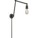 Bare Bulb 30 inch 60.00 watt Oil Rubbed Bronze Swing Arm Wall Light, Franklin Restoration