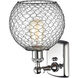 Ballston Farmhouse Chicken Wire 1 Light 8 inch Polished Chrome Sconce Wall Light, Ballston