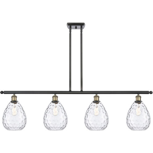 Ballston Large Waverly LED 48 inch Black Antique Brass Island Light Ceiling Light, Ballston
