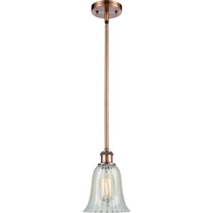 Ballston Hanover LED 6 inch Antique Copper Pendant Ceiling Light in Mouchette Glass, Ballston