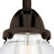 Nouveau 2 Olean 2 Light 15 inch Oil Rubbed Bronze Bath Vanity Light Wall Light in Seedy Glass