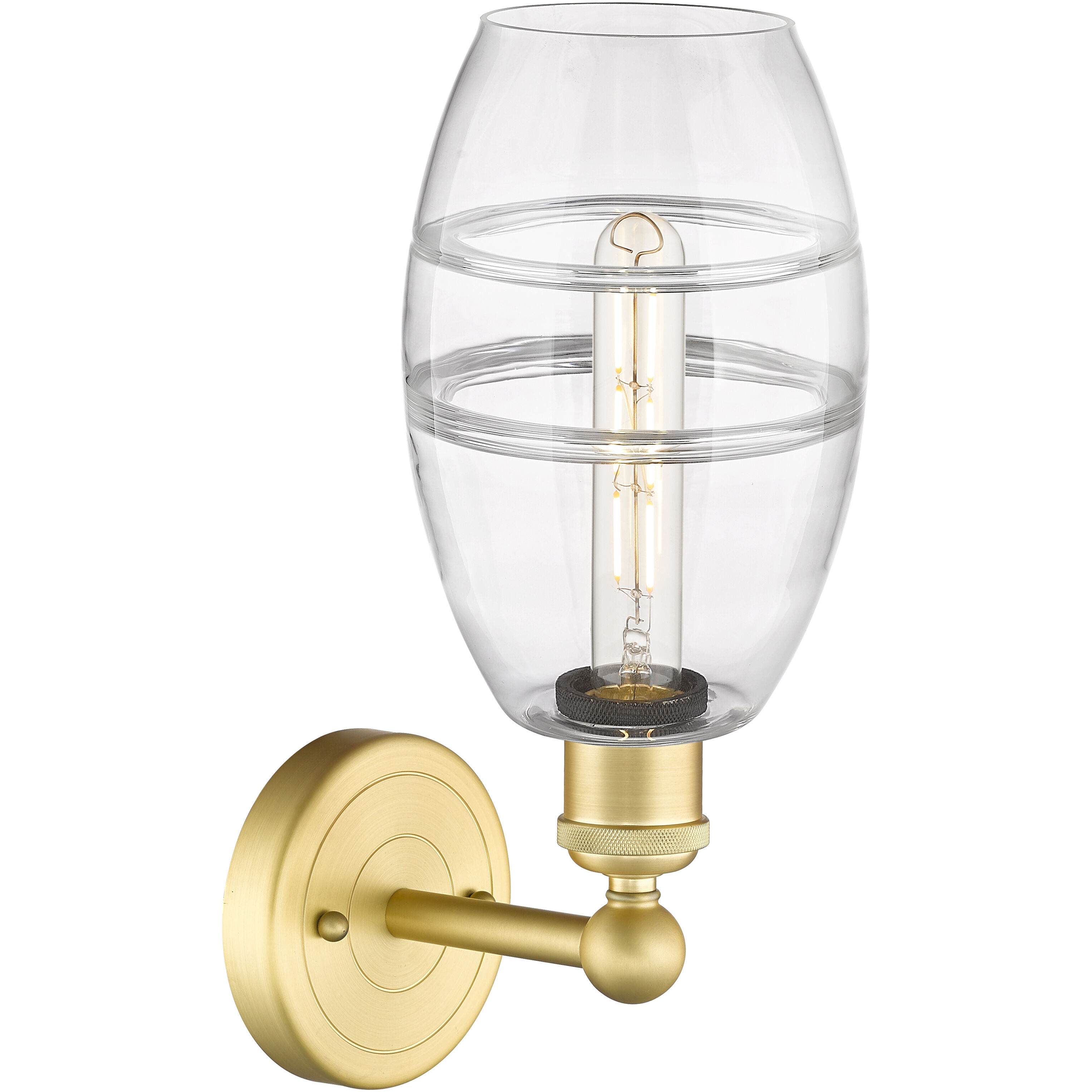 Edison Vaz 1 Light 5.88 inch Satin Gold Sconce Wall Light