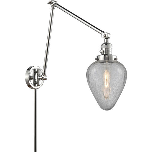 Geneseo 30 inch 3.50 watt Polished Chrome Swing Arm Wall Light, Franklin Restoration