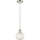 Ballston White Mouchette 1 Light 6 inch Polished Nickel Cord Hung Mini Pendant Ceiling Light