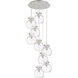 Newton Sphere 9 Light 22.13 inch Polished Nickel Multi Pendant Ceiling Light in Clear Glass