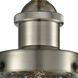 Ballston Beacon LED 6 inch Brushed Satin Nickel Flush Mount Ceiling Light in Seedy Glass, Ballston