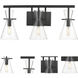 Auralume Colden LED 24 inch Matte Black Bath Vanity Light Wall Light