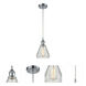 Ballston Conesus LED 6 inch Polished Chrome Mini Pendant Ceiling Light, Ballston
