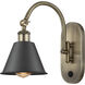Ballston Smithfield 1 Light 7 inch Antique Brass Sconce Wall Light