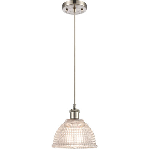 Ballston Arietta LED 8 inch Brushed Satin Nickel Mini Pendant Ceiling Light in Silver, Ballston