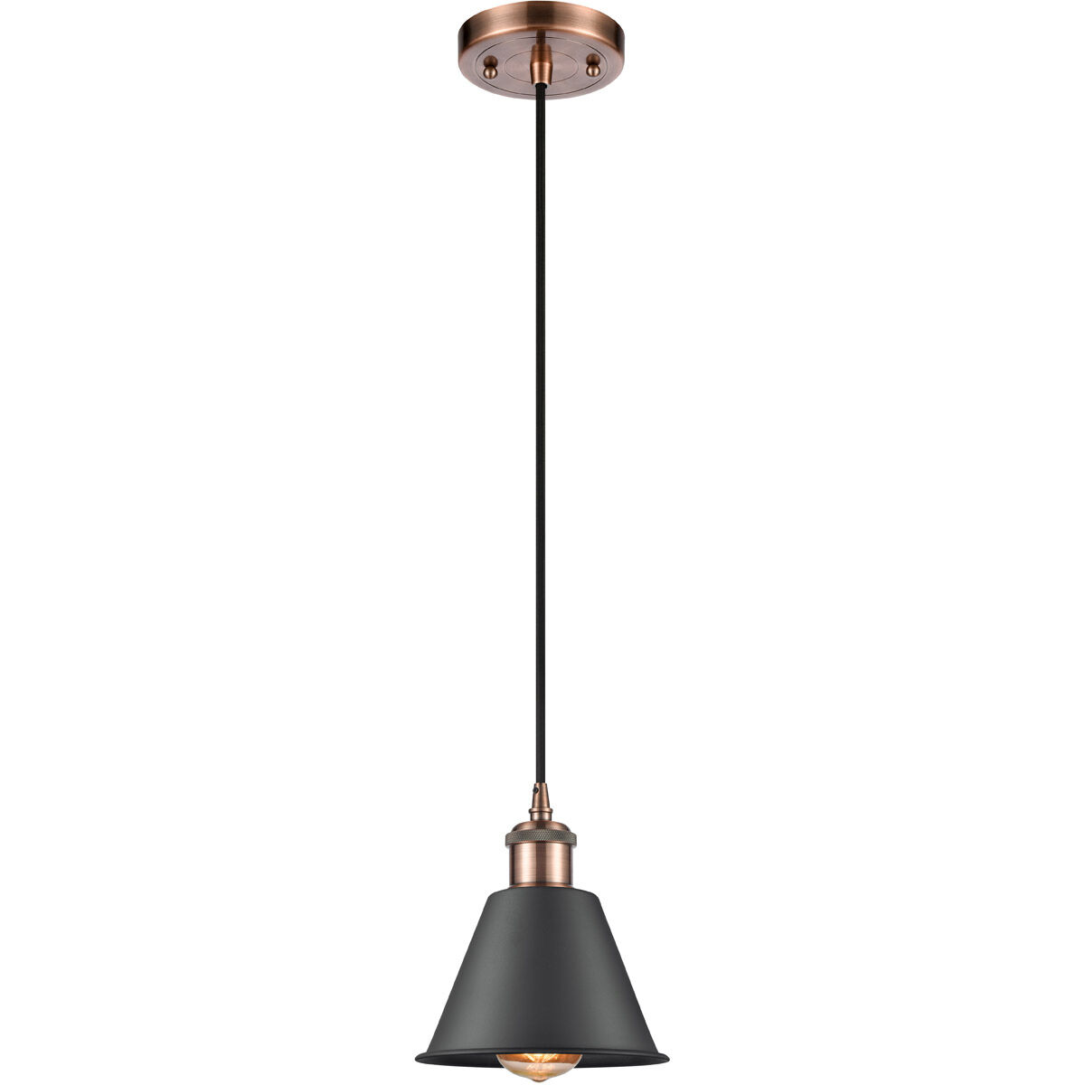 Ballston Smithfield LED 7 inch Antique Copper Mini Pendant Ceiling Light
