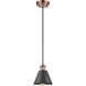 Ballston Smithfield LED 7 inch Antique Copper Mini Pendant Ceiling Light
