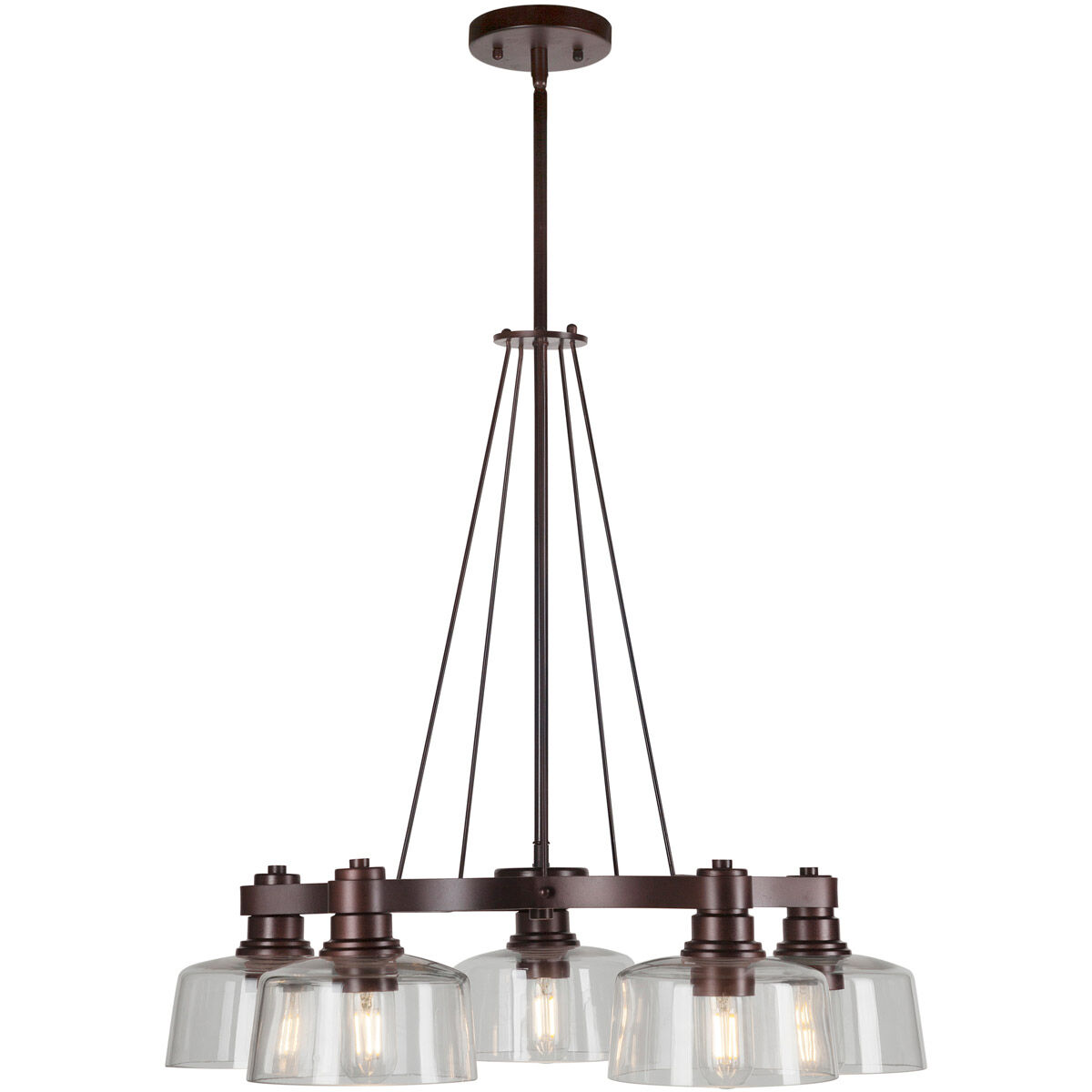 Acopa 5 Light 26 inch Antique Bronze Chandelier Ceiling Light