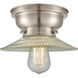 Aditi Halophane LED 9 inch Antique Copper Flush Mount Ceiling Light in Clear Halophane Glass, Aditi