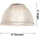 Ballston Arietta LED 8 inch Oil Rubbed Bronze Mini Pendant Ceiling Light in Black Textured, Ballston