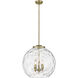 Ballston Athens Water Glass LED 17.88 inch Antique Brass Pendant Ceiling Light