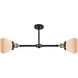 Franklin Restoration Fulton LED 21 inch Black Antique Brass Chandelier Ceiling Light in Matte White Glass, Franklin Restoration