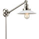 Halophane 21 inch 60.00 watt Polished Nickel Swing Arm Wall Light, Franklin Restoration