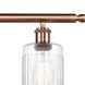 Ballston Hadley 3 Light 36 inch Antique Copper Island Light Ceiling Light in Clear Glass, Ballston