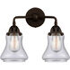 Nouveau 2 Bellmont LED 14 inch Oil Rubbed Bronze Bath Vanity Light Wall Light in Seedy Glass