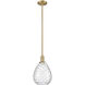 Arcadia Waverly 1 Light 8 inch Brushed Brass Mini Pendant Ceiling Light