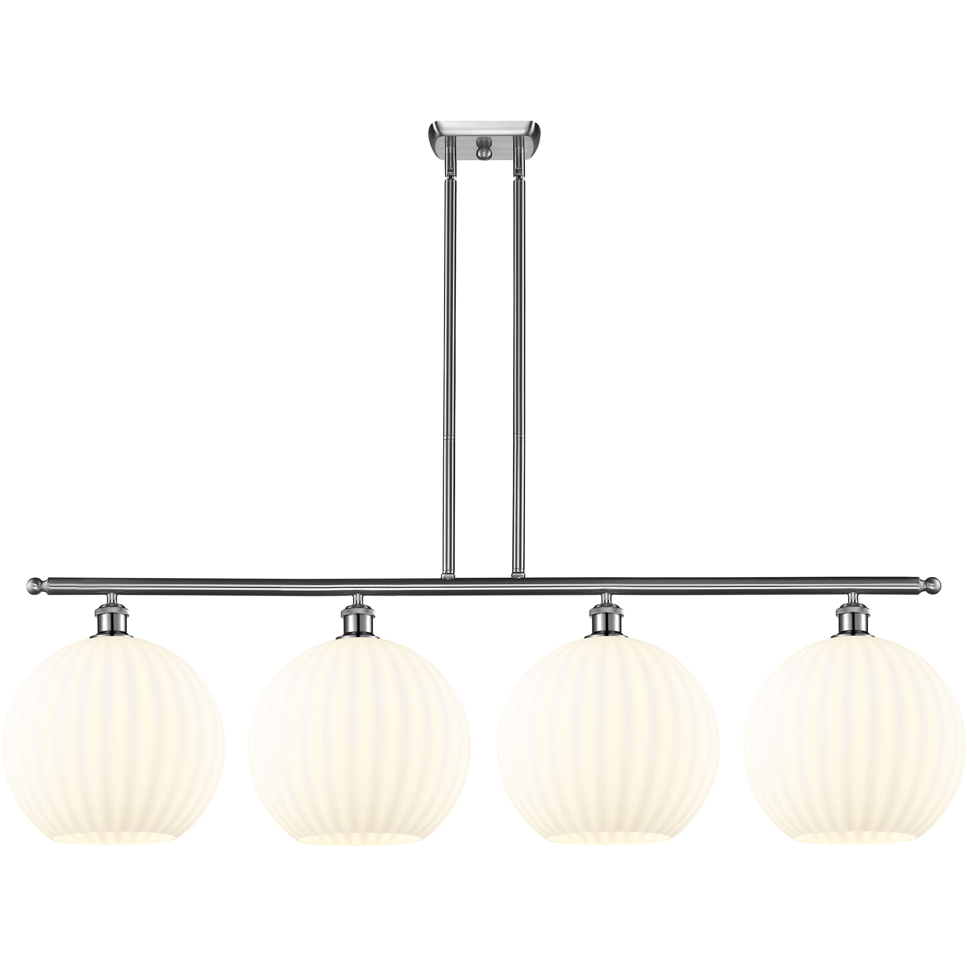 Ballston White Venetian 4 Light 50.25 inch Island Light