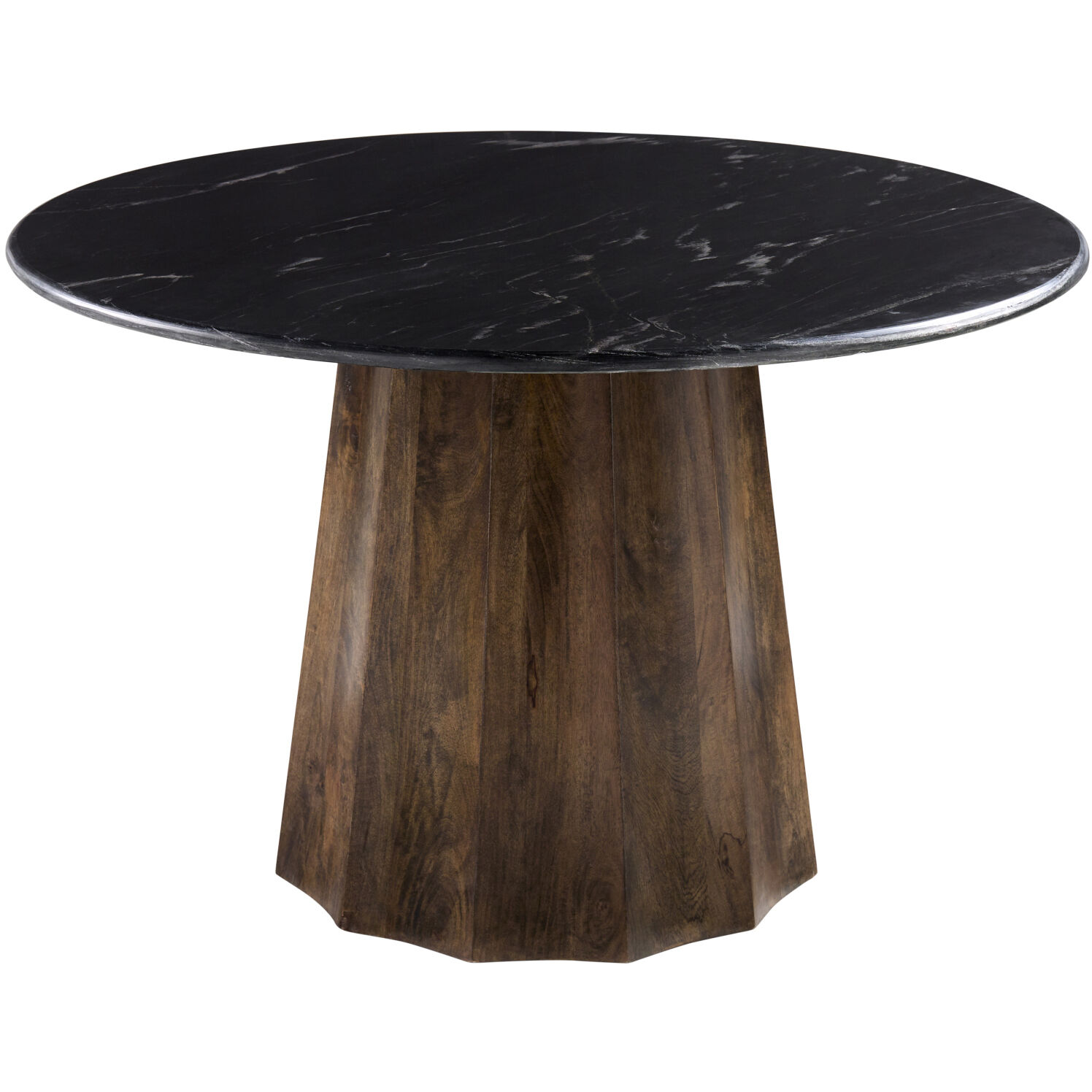 Linus 47 X 47 inch Black / Dark Brown Dining Table