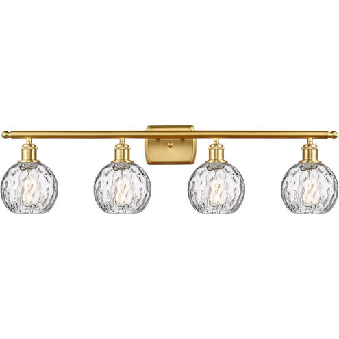 Ballston Athens Water Glass LED 36 inch Satin Gold Bath Vanity Light Wall Light